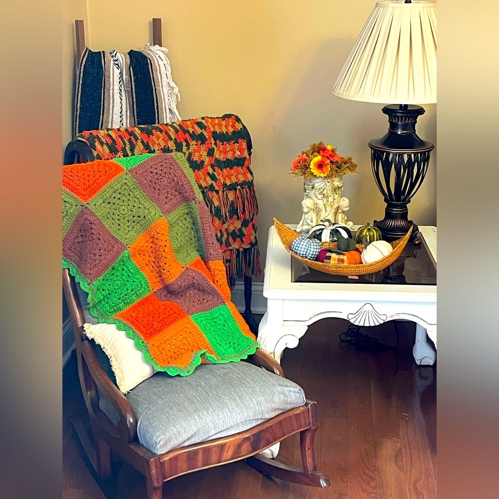 Vintage small lap afghan
